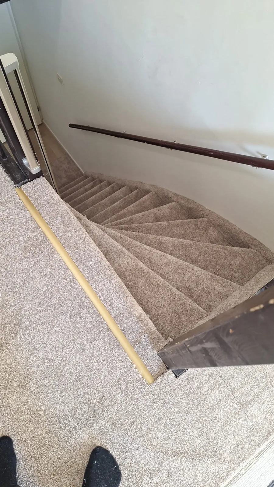 QA Renovatie: trap tapijt wenteltrap